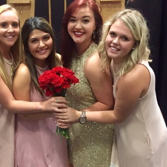 Gianni Bini Gold Sparkle Dress - Picture 2 of 4